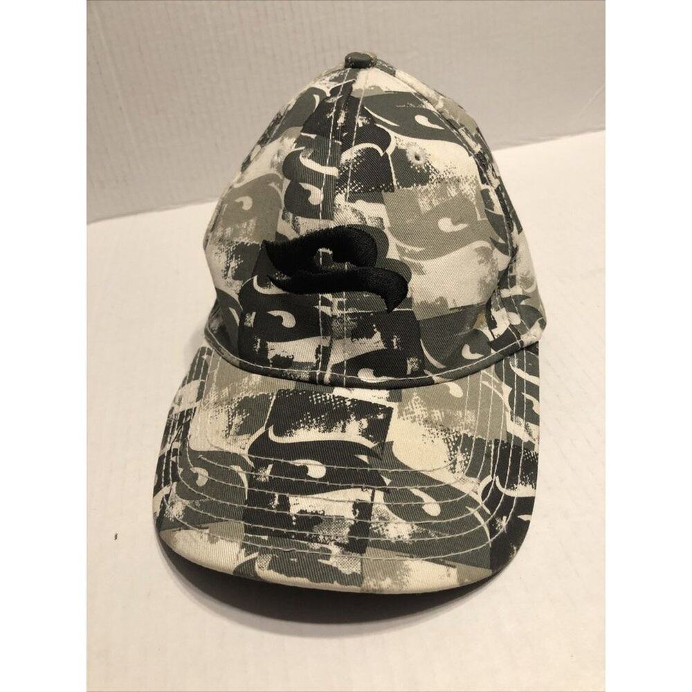 Camo Tony Hawk Hat Skateboarding Baseball Cap Flex fit stretch Gray Black SKATER